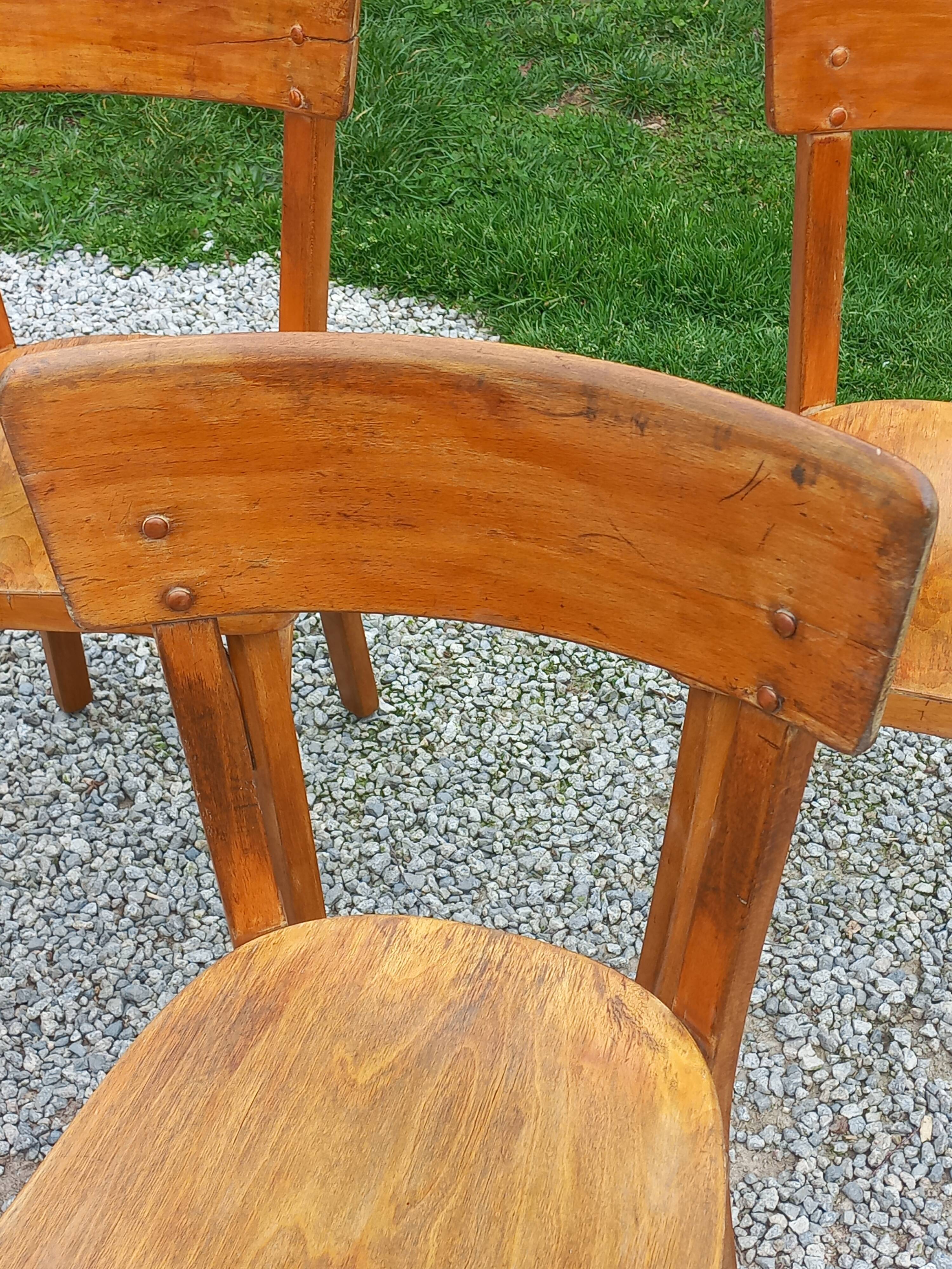 Set of 6 1950s bistro chairs