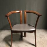 Rare PAIR OF DANISH ARMCHAIRS FOR SCHOU ANDERSEN