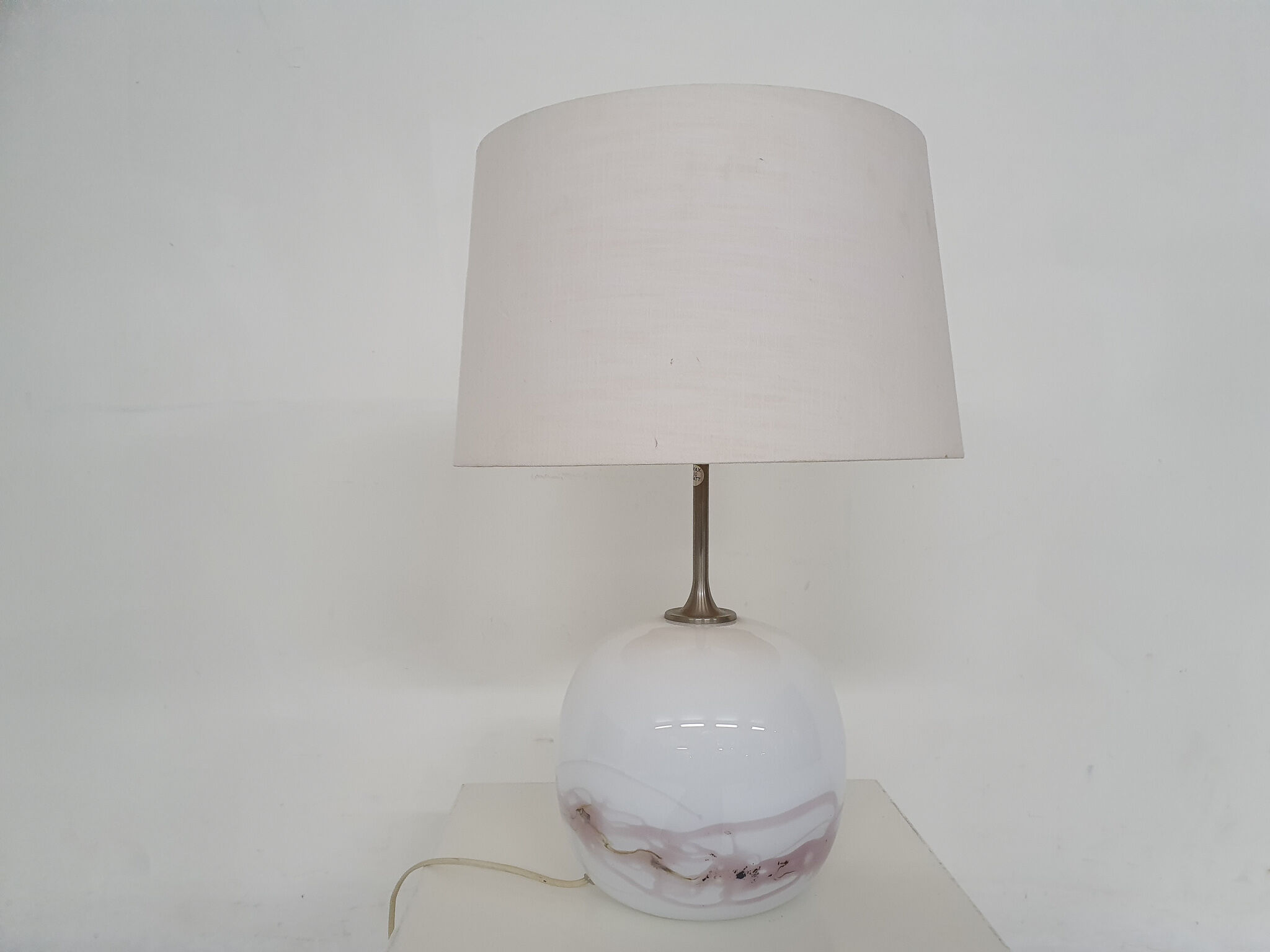 Michale Bang "Sakura" glass table light for Holmegaard, Denmark 1980's