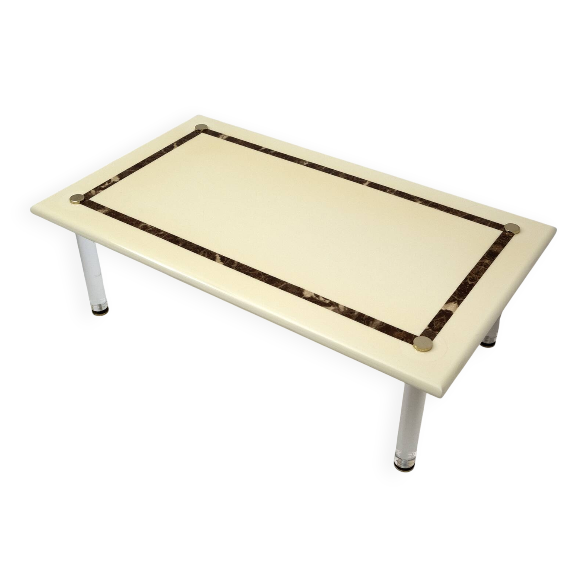 Mid-Century Modern Italian Lucite and Lacquer Coffee Table, 1970s