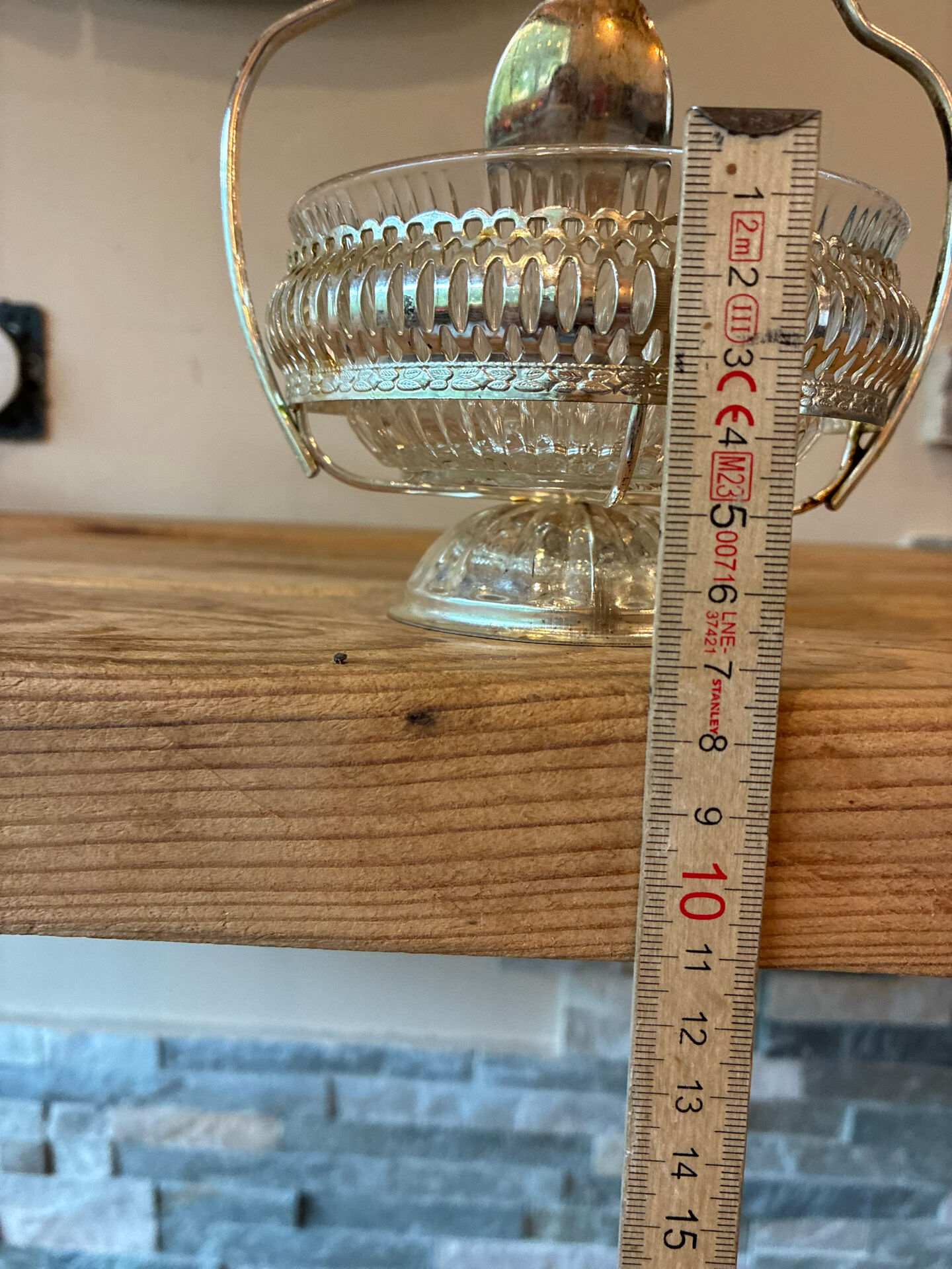 Pair of vintage jam jars / bowls – Moulded glass & mo