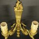 Pair of large wall sconces, torch and swans, Empire style - gilded bronze