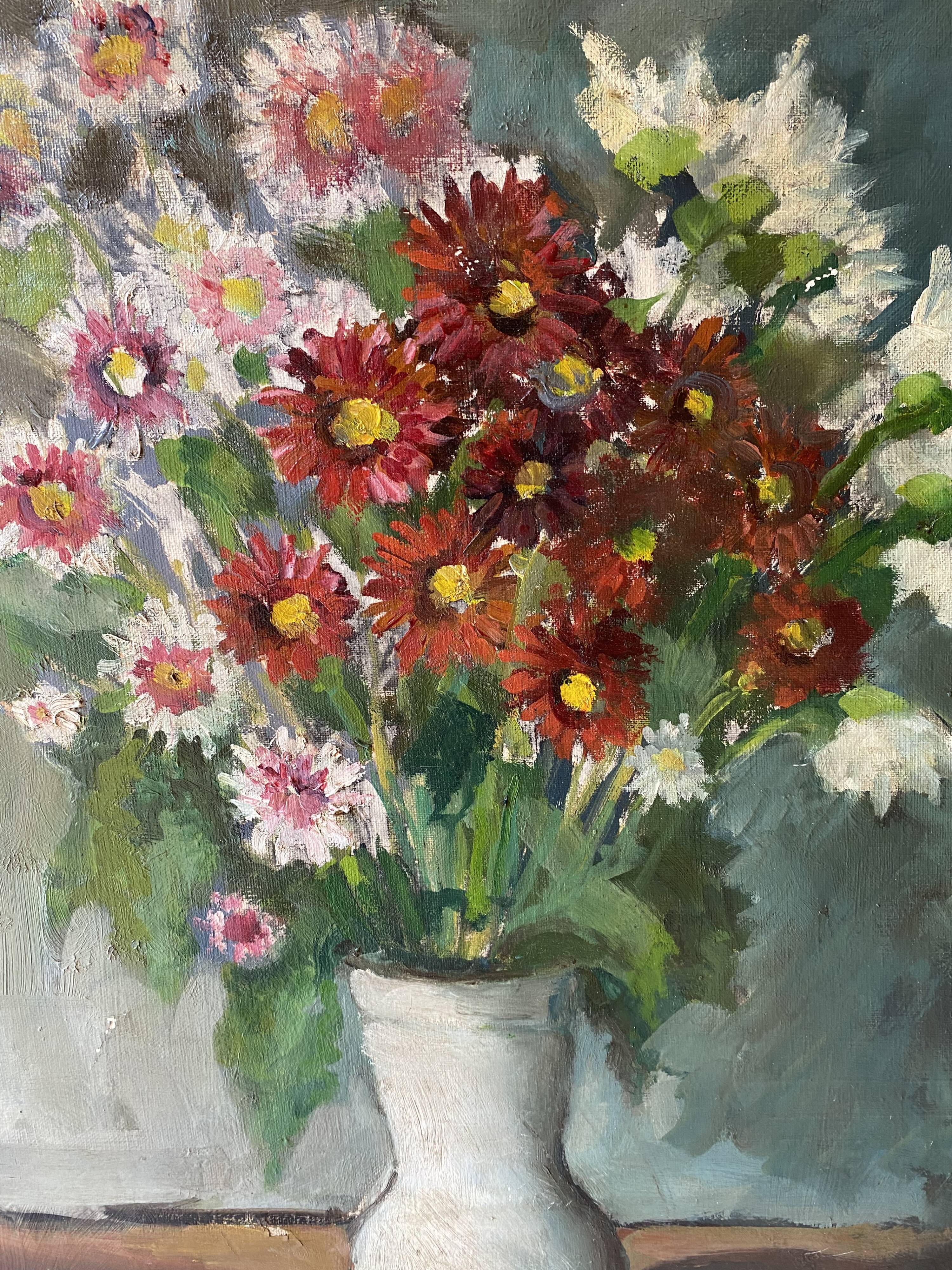 Vintage flower bouquet painting