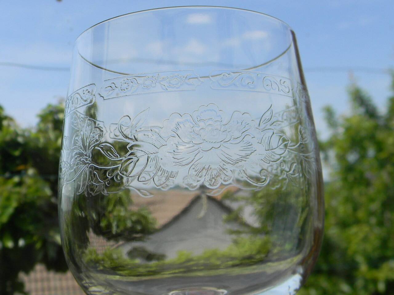 6 crystal water glasses from ARQUES. MATIGNON model.