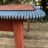 Table d'appoint pliante en bois et rotin 1960