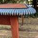 Table d'appoint pliante en bois et rotin 1960