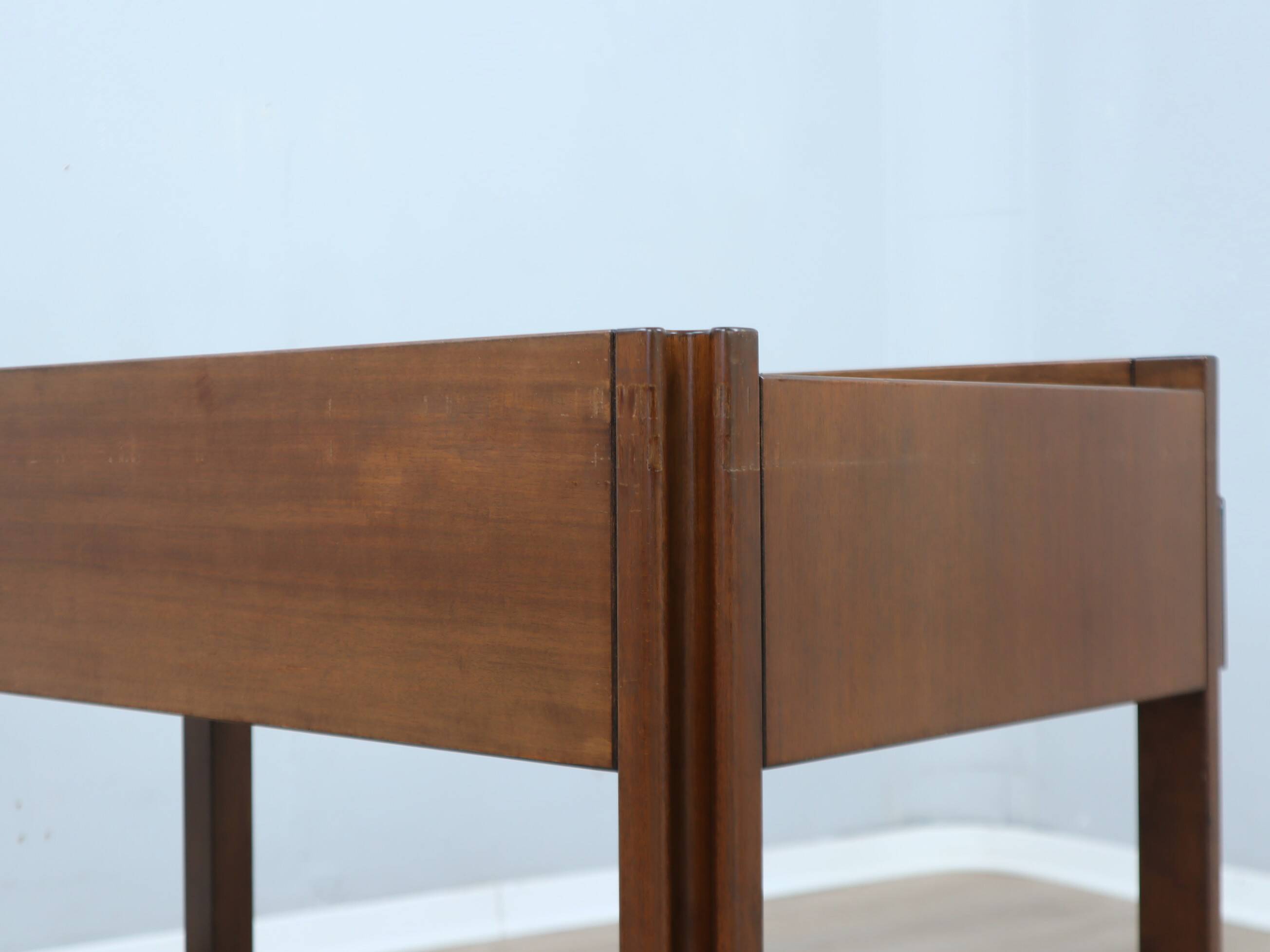 Angelo Mangiarotti for Molteni 4D Series solid wood Bar Cart 1970s