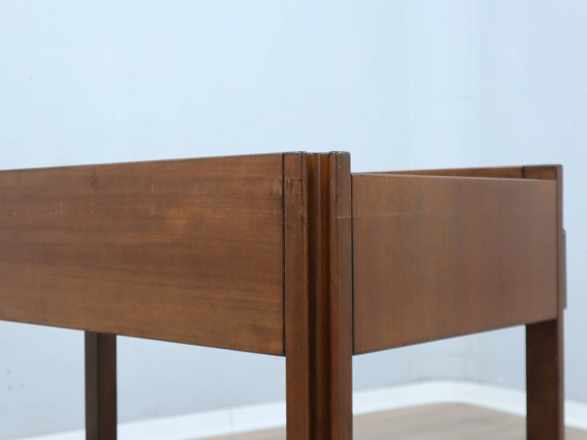 Angelo Mangiarotti for Molteni 4D Series solid wood Bar Cart 1970s