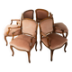 Rococo dining chairs, set of 6, circa 1900, baroque style