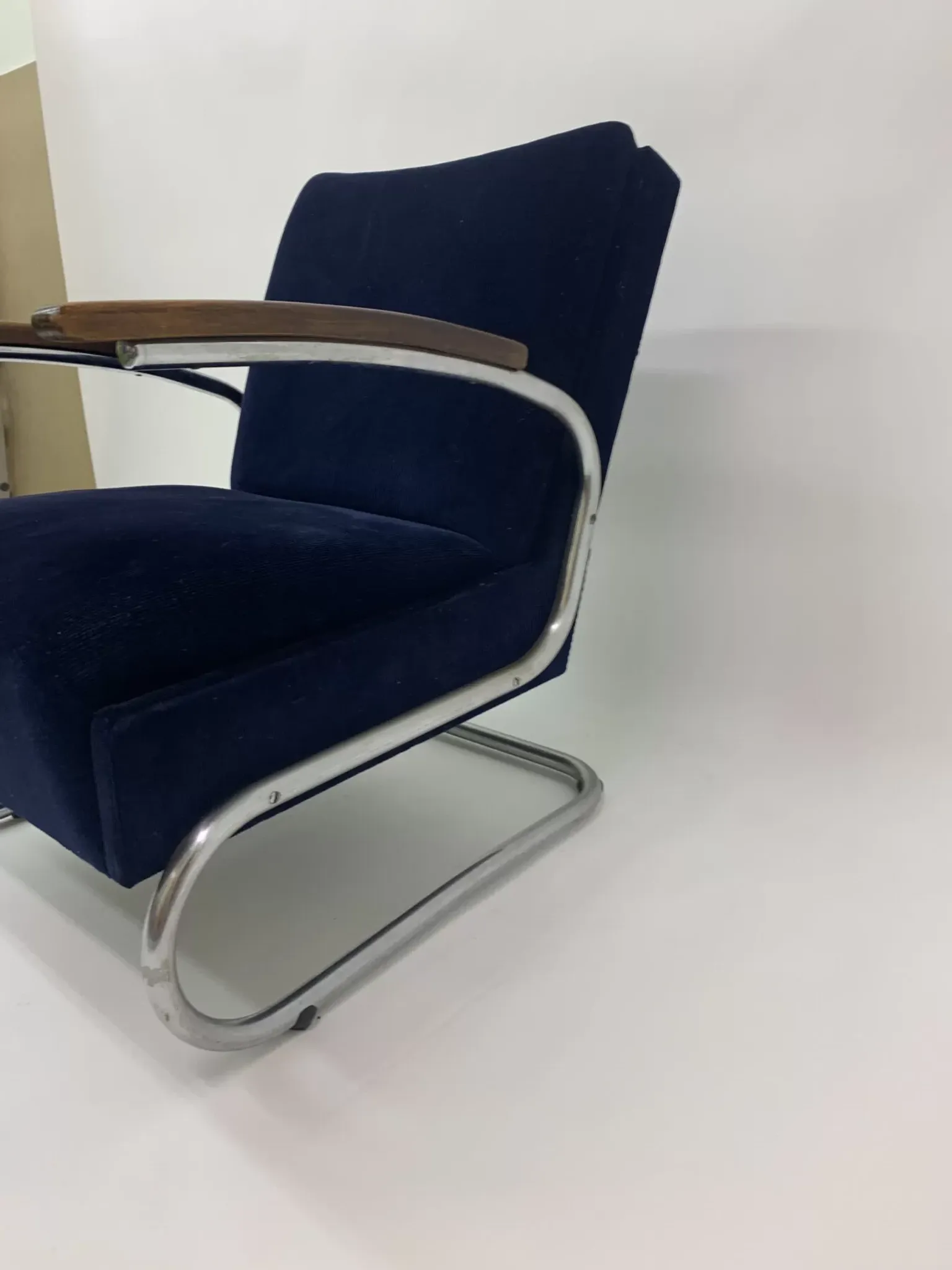 Chromed Bauhaus armchair Type S-411 by W. Gispen for Mücke Melder, 1930s