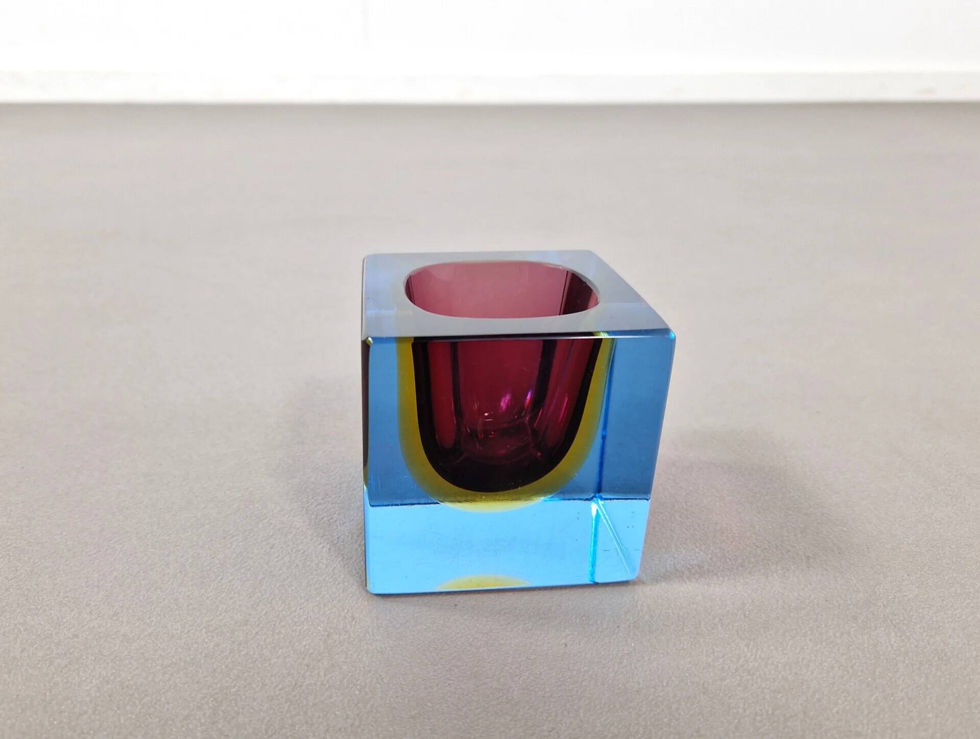 Murano Sommerso | Cube en verre | Années 1960