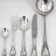 Christofle Marly cutlery set 49 pieces, knives, silver-plated metal, excellent condition.