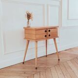 Worker/ Renovated vintage Scandinavian bedside table, 1950s-60s