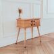 Worker, renovated Scandinavian bedside table, 1950s-60s.