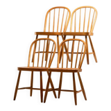 Set of four dining chairs, 1960s–70s