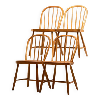 Set of four dining chairs, 1960s–70s