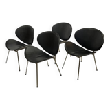 Vintage dining chairs set of four Italy 1990's Design in Black