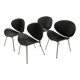 Vintage dining chairs set of four Italy 1990's Design in Black