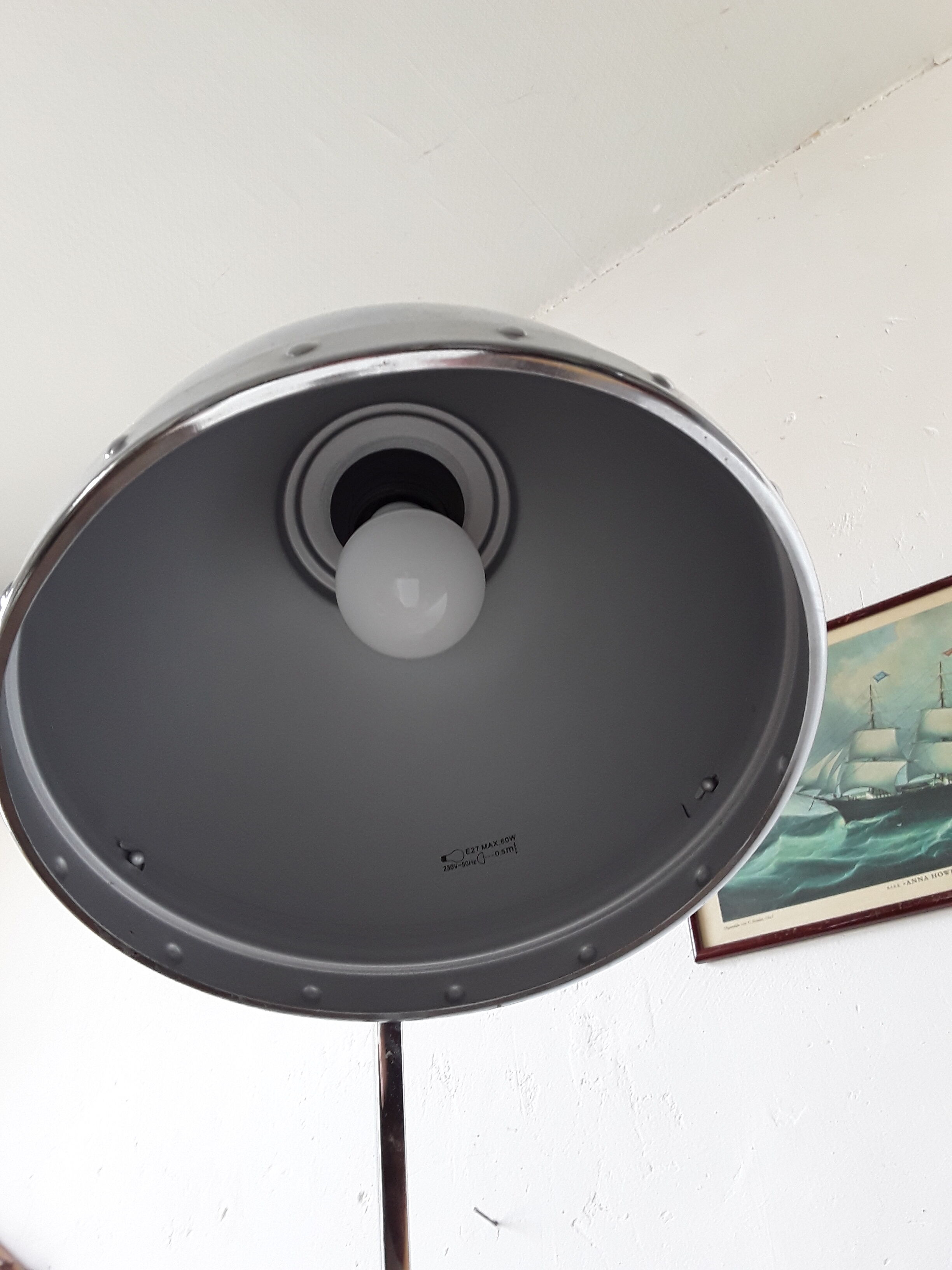 Chrome metal lamp 70/80s