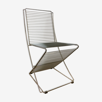 Metal & chrome wire chair, 1970