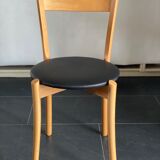 Set of 4 vintage pine dining chairs