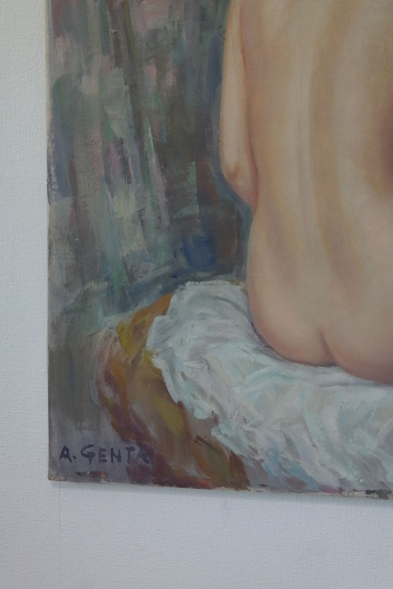Tableau nu de dos Albert Genta XXème