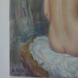Tableau nu de dos Albert Genta XXème