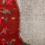 3x5 Red Contemporary Vintage Kilim Rug, 105x149Cm