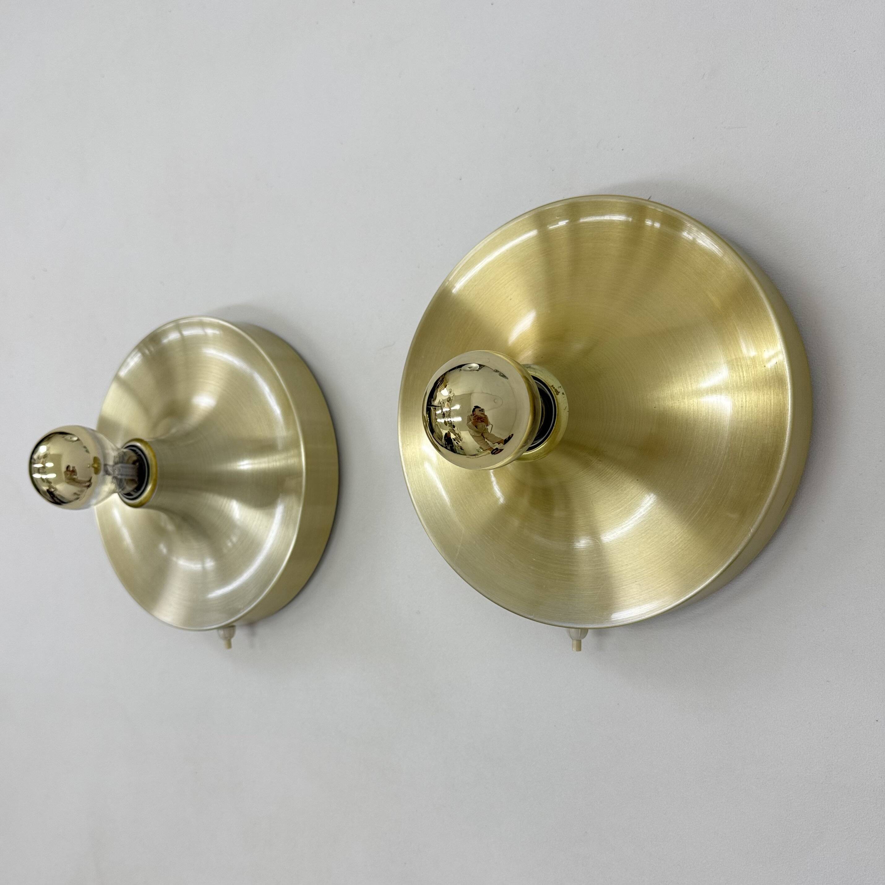 Mid-century design honsel space age disc lamp , 1970s attributed to Charlot