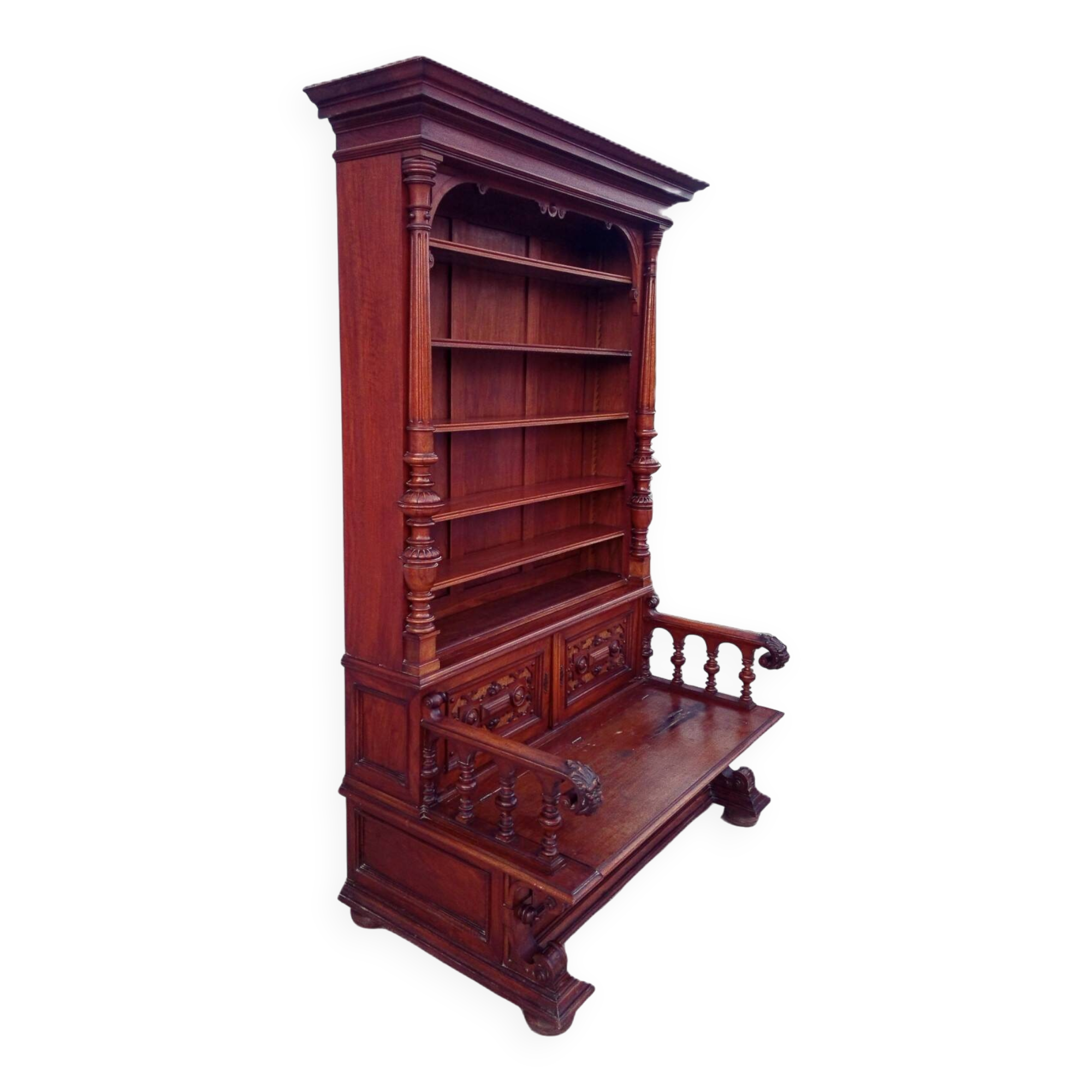 Renaissance walnut bank safe library