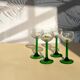 Ensemble de 4 verres à liqueur tiges vertes Luminarc