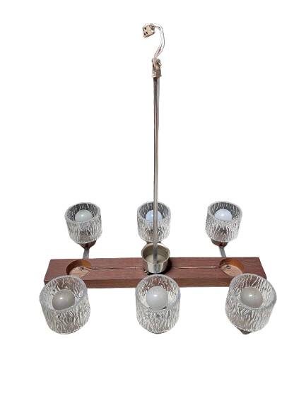 Art Deco light fixture composed of six lights
