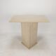 Table d’appoint en travertin italien, années 1980