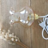 Amber tulip globe lamp