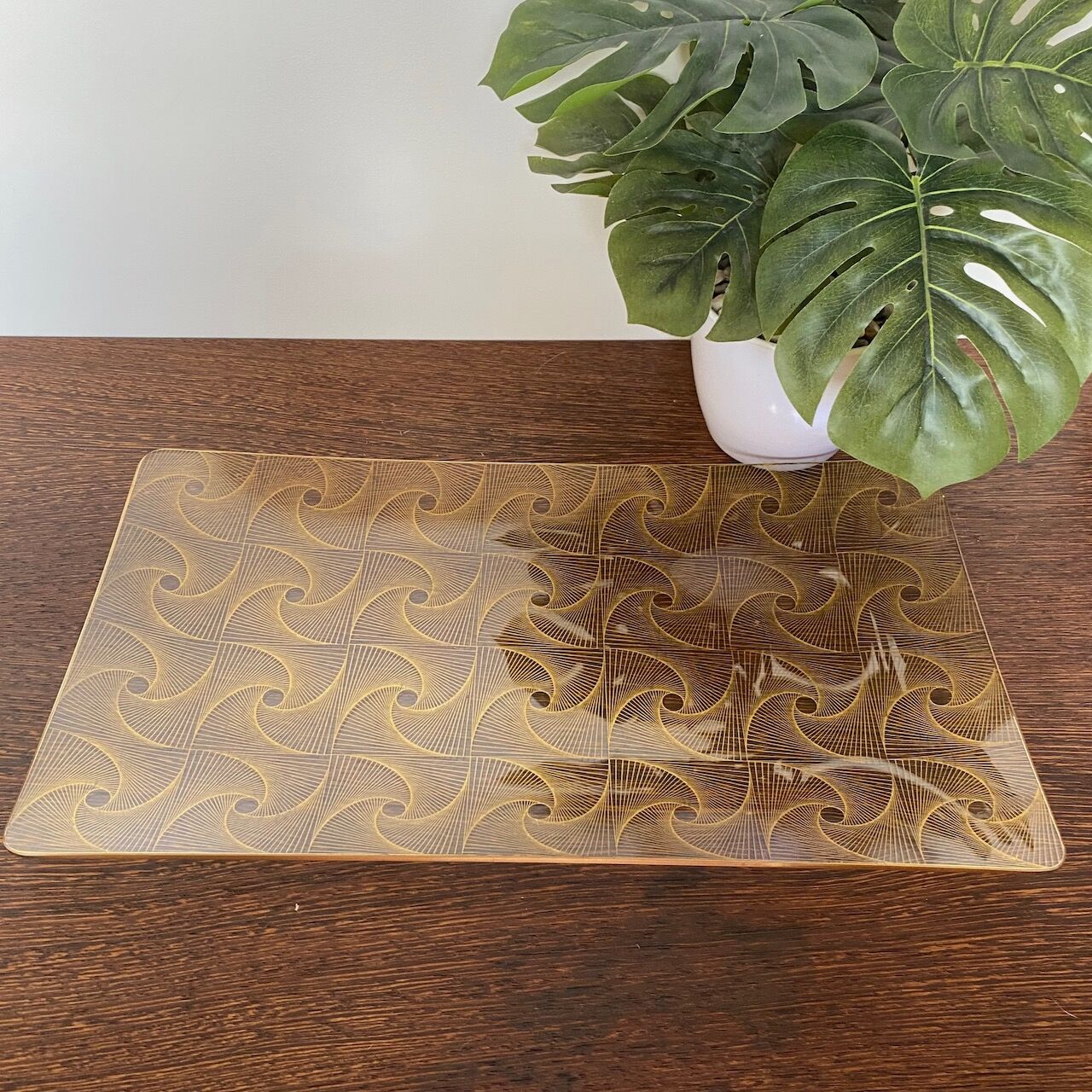 Glass serving tray