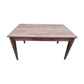 Old farmhouse table in rustic oak -1m35