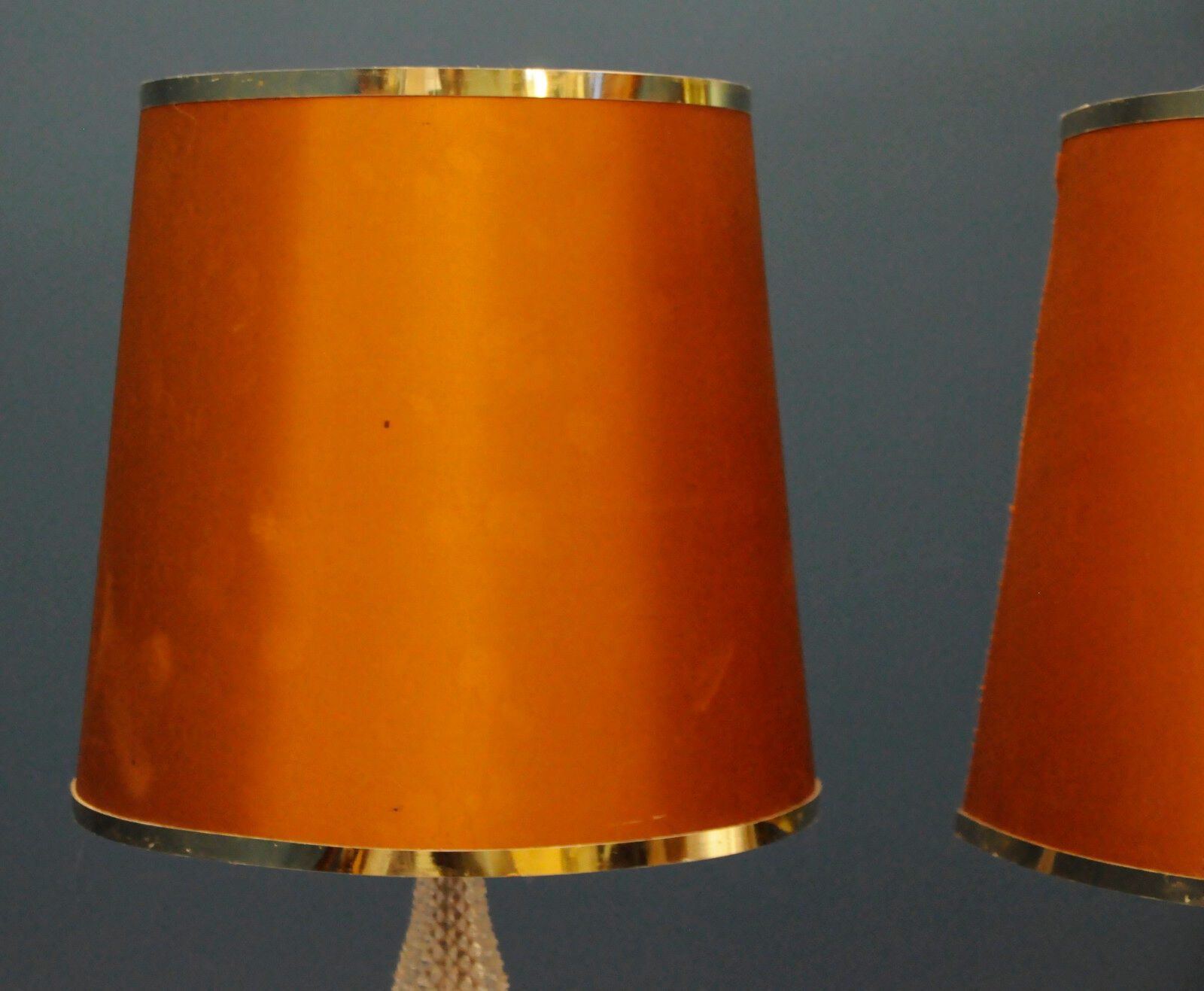 Paire de lampes en verre, modèle baccarat, xxe siècle