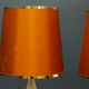 Paire de lampes en verre, modèle baccarat, xxe siècle