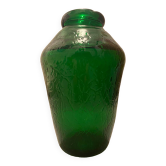 Old green glass vase