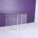 Dining table by David Lange (signature on the base).