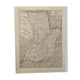 Old map of Paraguay - 1910