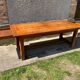 Solid oak dining farm meal table 1980