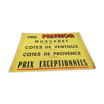 ANTIQUE BISTRO ADVERTISING - PRIMIOR wines ADVERTISING POSTER