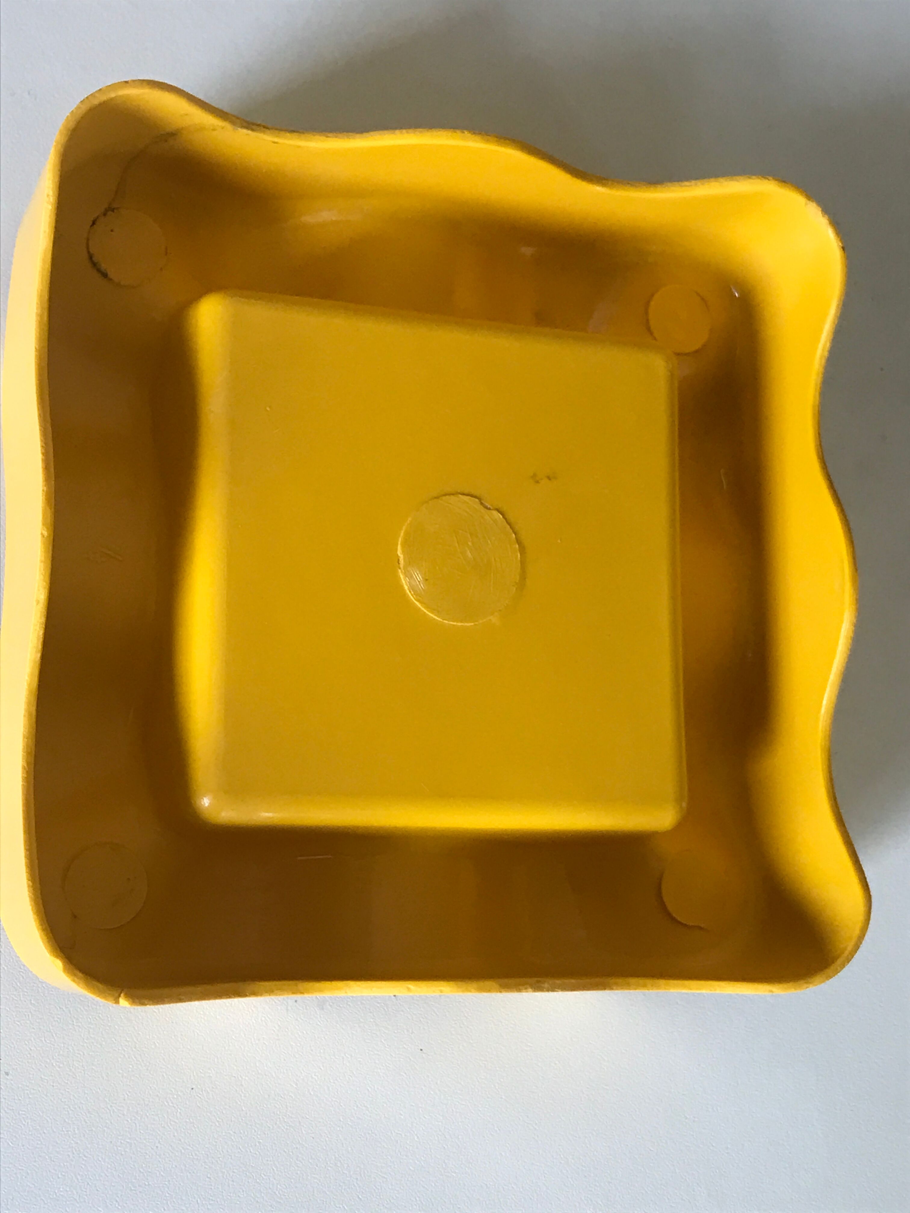 Yellow ashtray vintage design 1970