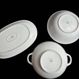 Tableware, 25-piece service, white porcelain and fine gold Winterling