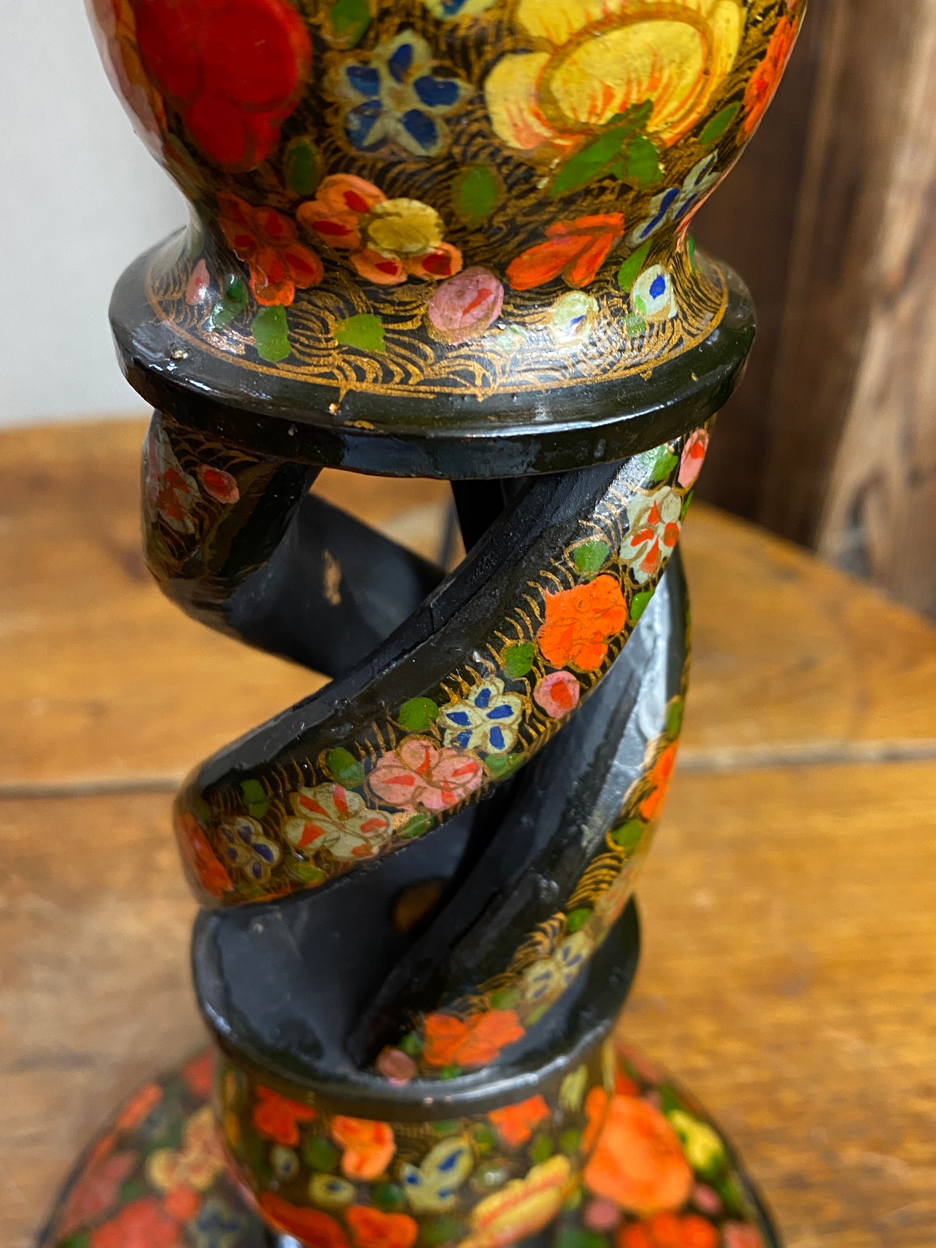 Paire de pieds de lampes Kashmiri