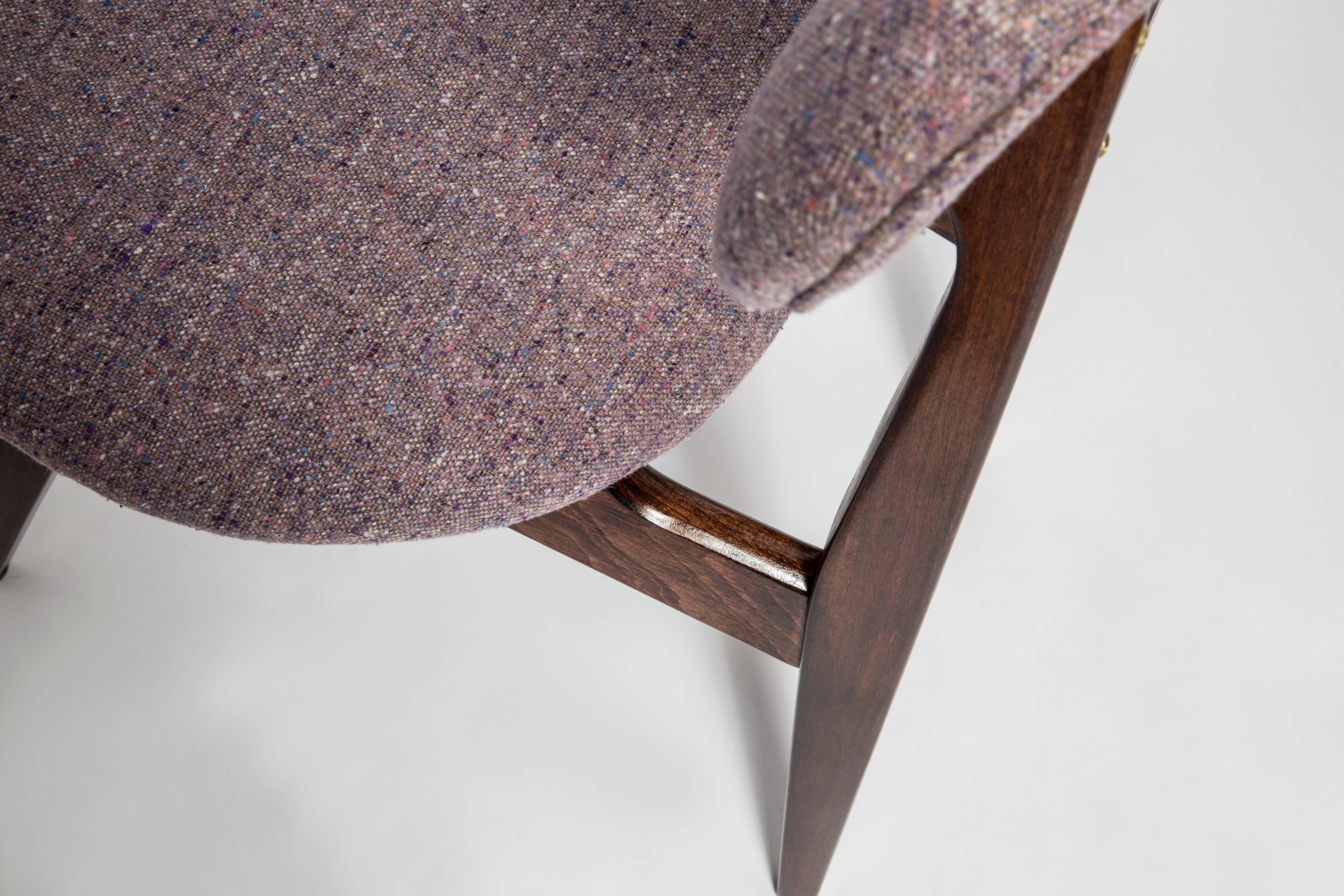 Chaise champignon violette milieu du siècle type 200/128 par Juliusz Kedziorek