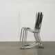 Stackable folding chair in space age style from the mid-century by Armin Wirth for Aluflex, 1960s, set of 3.