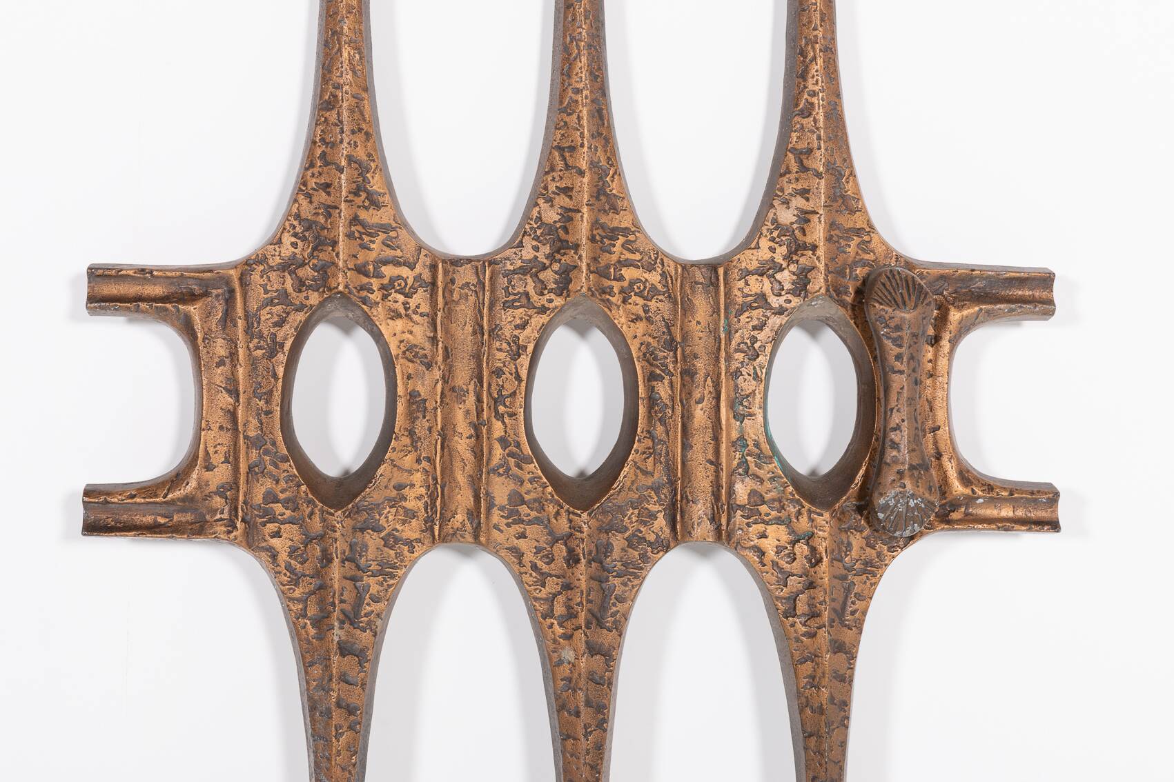 1980’s Brutalist Bronze door decoration, Germany