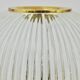 Large striped glass ceiling lamp in brass, Limburg, Germany, 1970s.